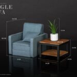 Diorama Props Series Single Sofa Set e