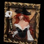 League of Legends PVC 3D Photo Frame The Bounty Hunter-Miss Fortune i